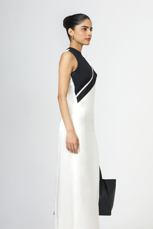 ivory silk cape dress